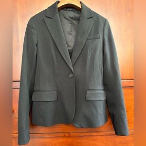 386. Ladies Theory Vintage Black Wool Blend Gabe B Suit Jacket